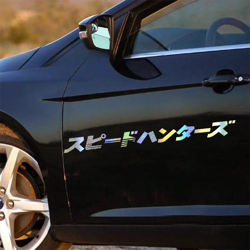 100cm long Japanese pattern vinyl car sticker for windshield decoration in multiple colour options.