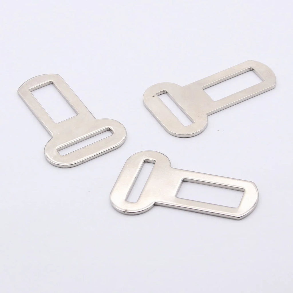 26mm silver metal pet safety belt buckle for dog leash and car restraint