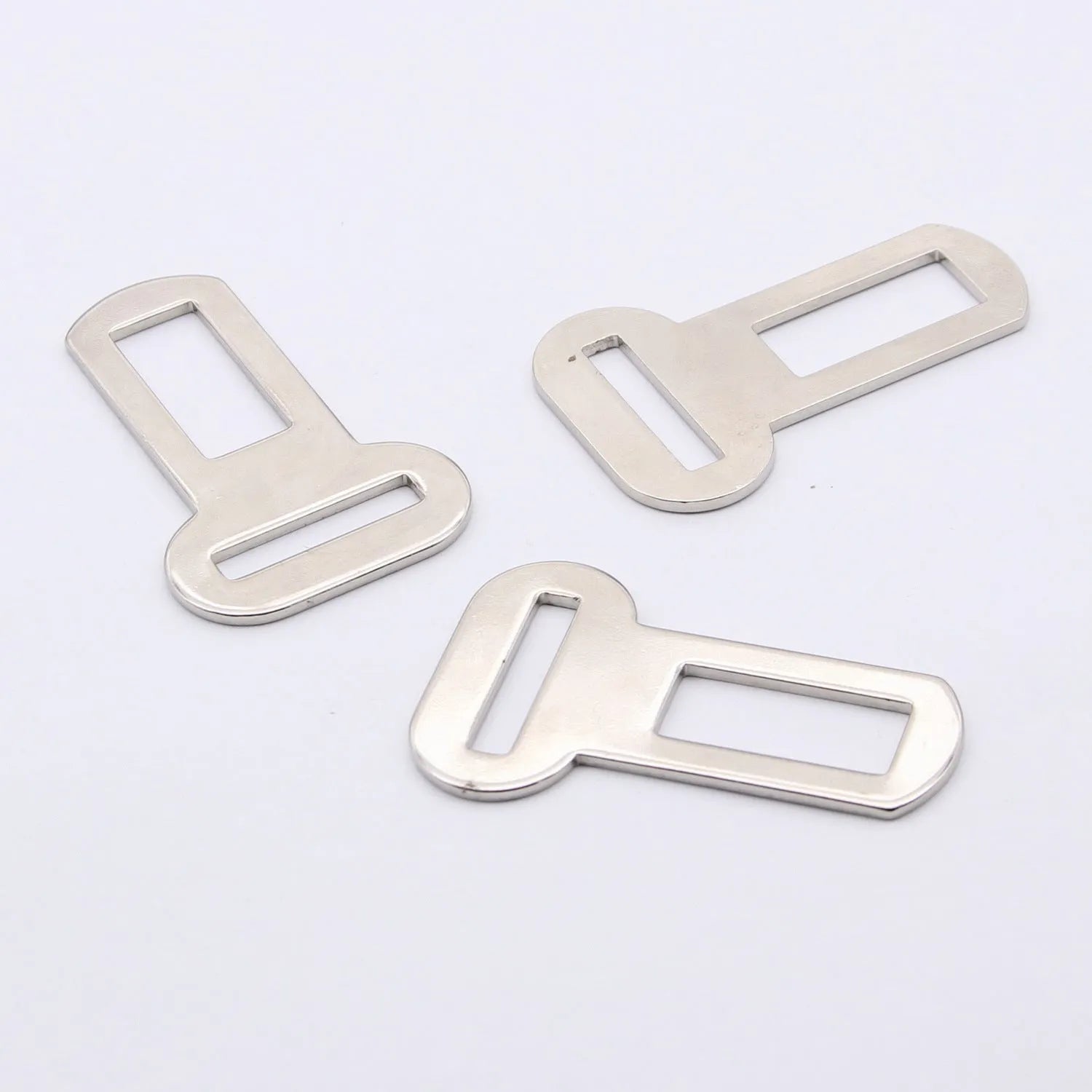 26mm silver metal pet safety belt buckle for dog leash and car restraint