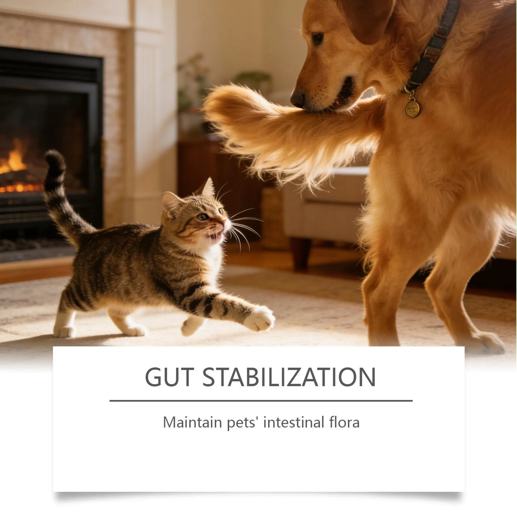 200g probiotic powder for pet intestinal care containing Bacillus subtilis, fructooligosaccharides, glucose and chicken powder