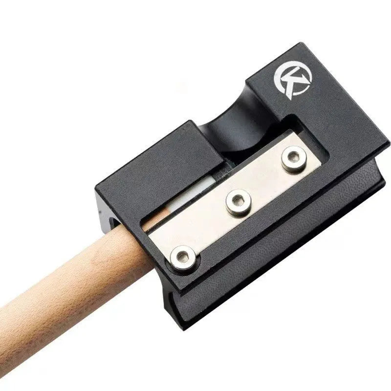 Black all-metal billiard cue leather tip repair tool for snooker and pool