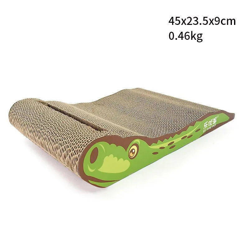 Corrugated paper cat scratcher in multi-colour style options A B C D E for claw grinding and resting