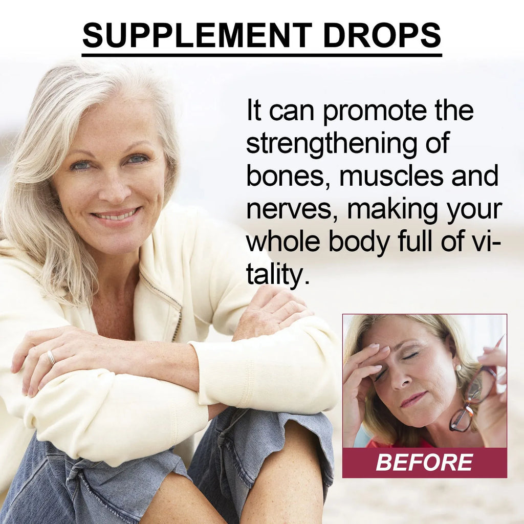 Googeer Body Care Drops supplement bottle, 30ml net content, liquid vitality formula.