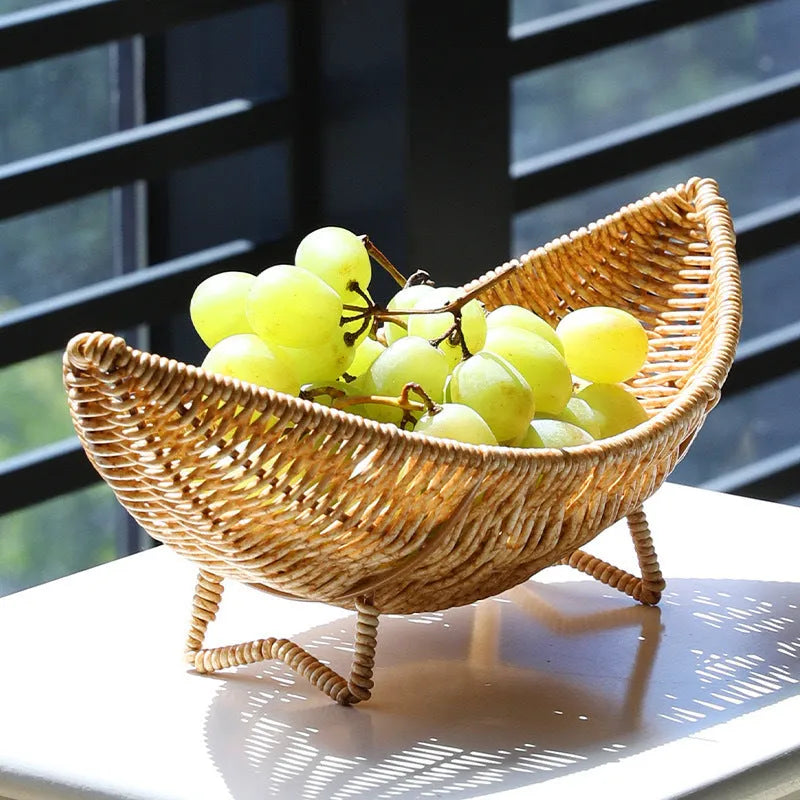Plastic fruit plate decoration knitted basket dim sum rack in melon seeds fruit dim sum rack colour