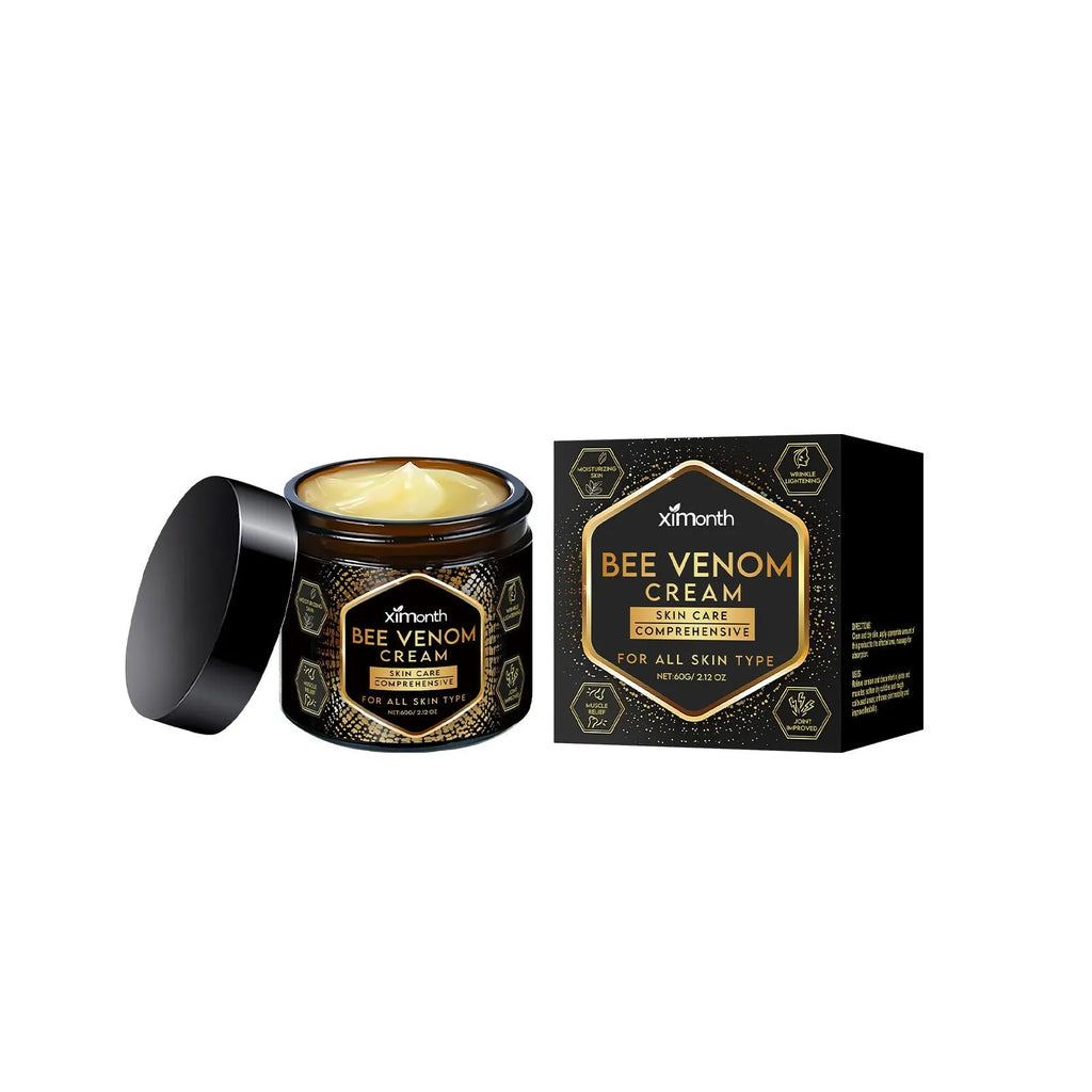 60g moisturising skincare cream container with mint, bee venom and tea tree oil active ingredients