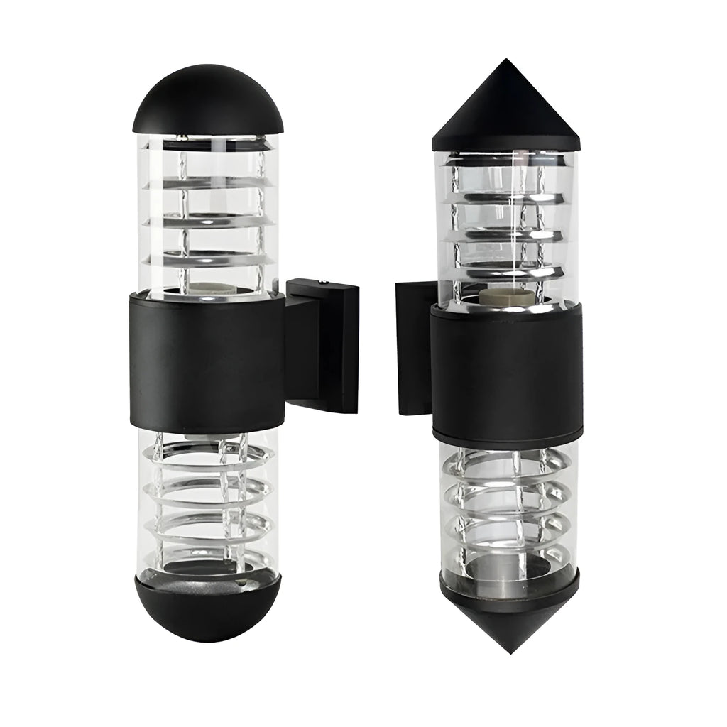 Outdoor waterproof wall lamp double head up and down aluminium E27 holder 312mm height