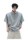 Women's loose fit sequined square neck short sleeve shirt in black with metallic decoration