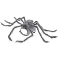Grey and black spider costume on a dog for Halloween