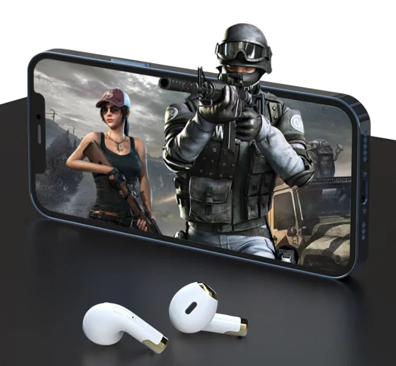 Wireless Bluetooth in-ear sleep headset in black with plastic body and charging port