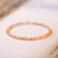 Sunstone crystal fortune bracelet with 3mm ultra-thin beads in three sizes