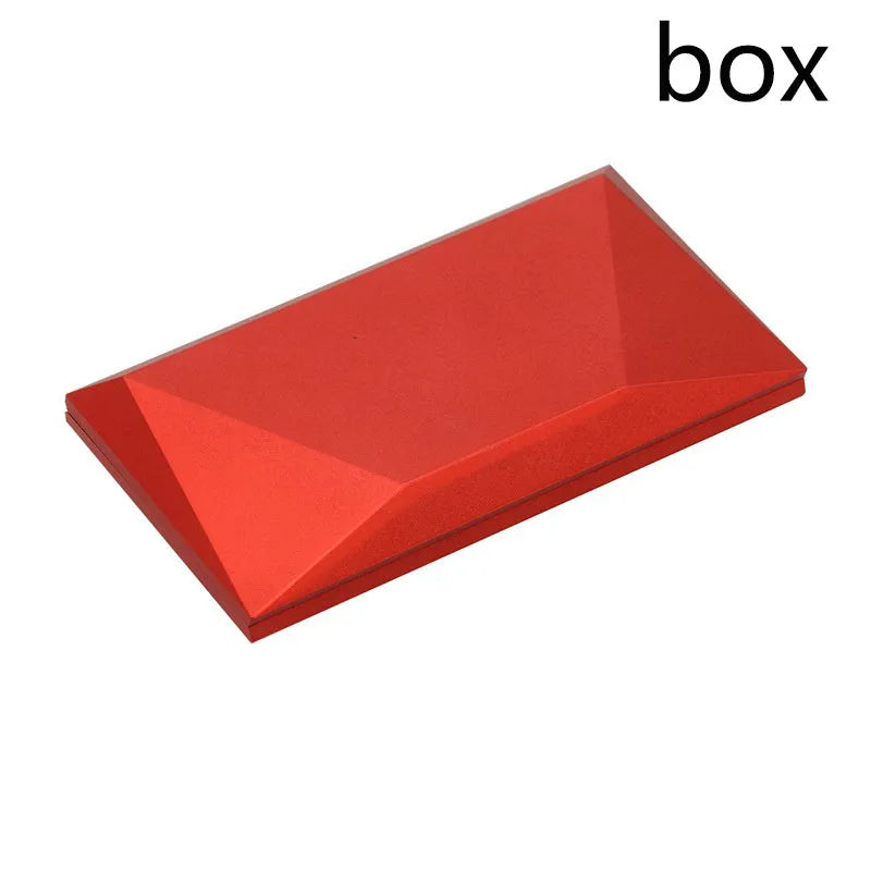 Red heart-shaped rotating plastic ring box for jewellery presentation