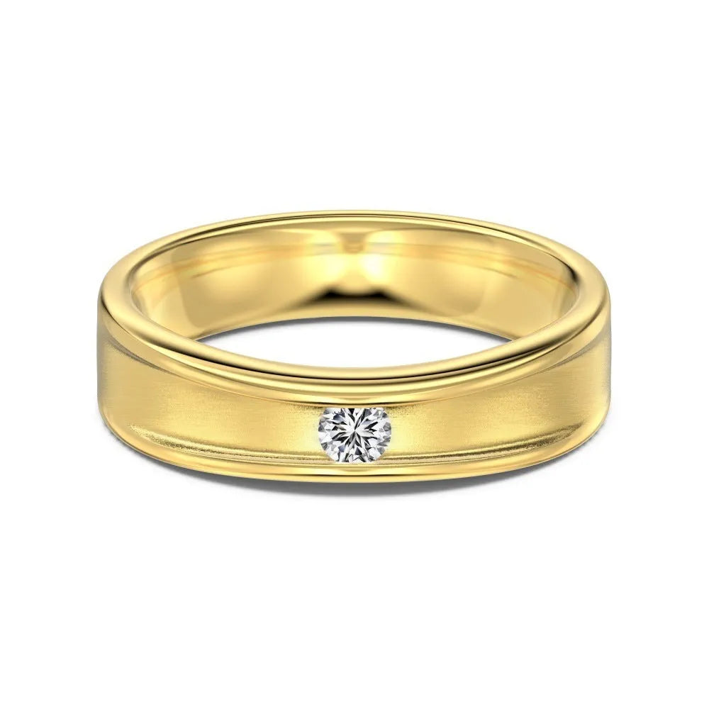 Women's silver ring with geometric hexagon and octagon arc design and zircon inlay in electroplated platinum finish
