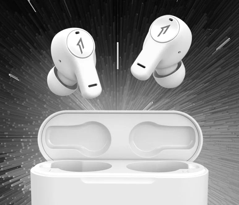 Waterproof true wireless Bluetooth sports headphones in white or black colours
