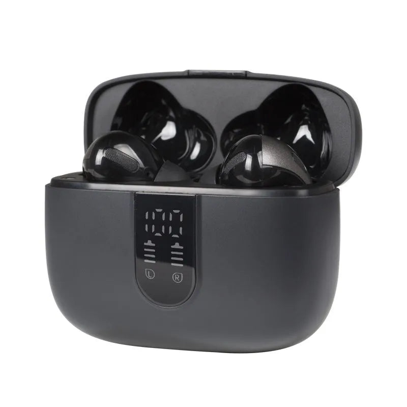 Jerry X08 wireless Bluetooth earbuds with charging case in black, grey or white colours