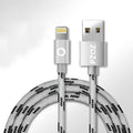 Apple MFI certified Lightning data cable in grey or silver with 1 metre length