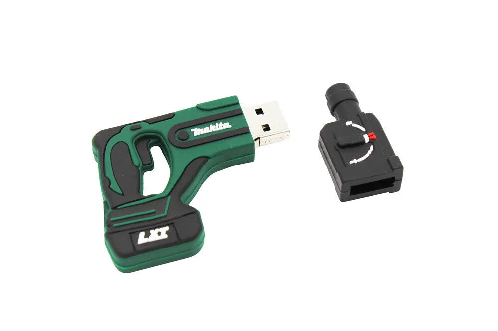 Black USB 2.0 flash drive with 16GB storage capacity and hot plug support