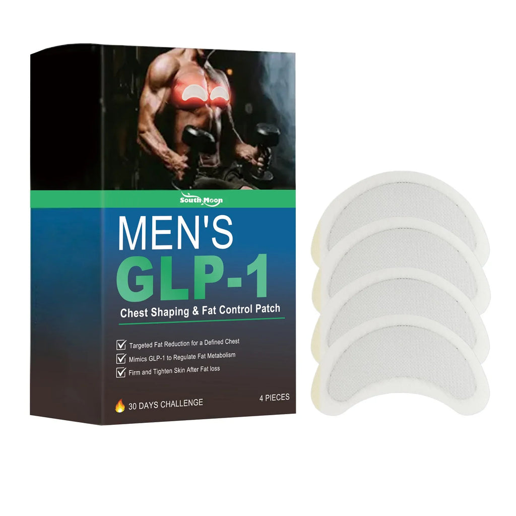 Men's thin figure control chest patches with herbal ingredients in four-piece pack