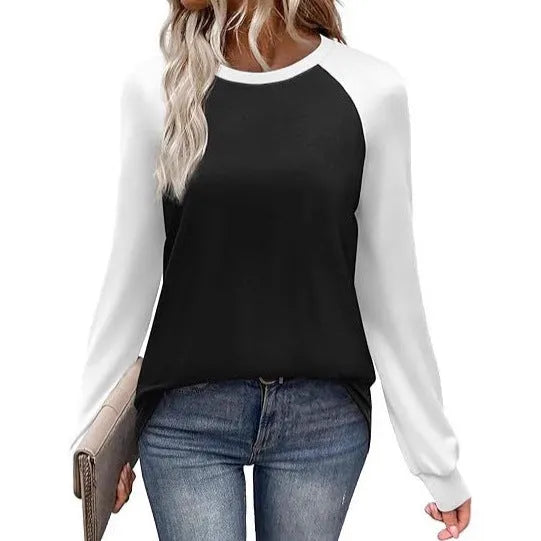 Polyester round neck T-shirt in black, blue, gray, or pink with normal 50cm length and regular sleeves