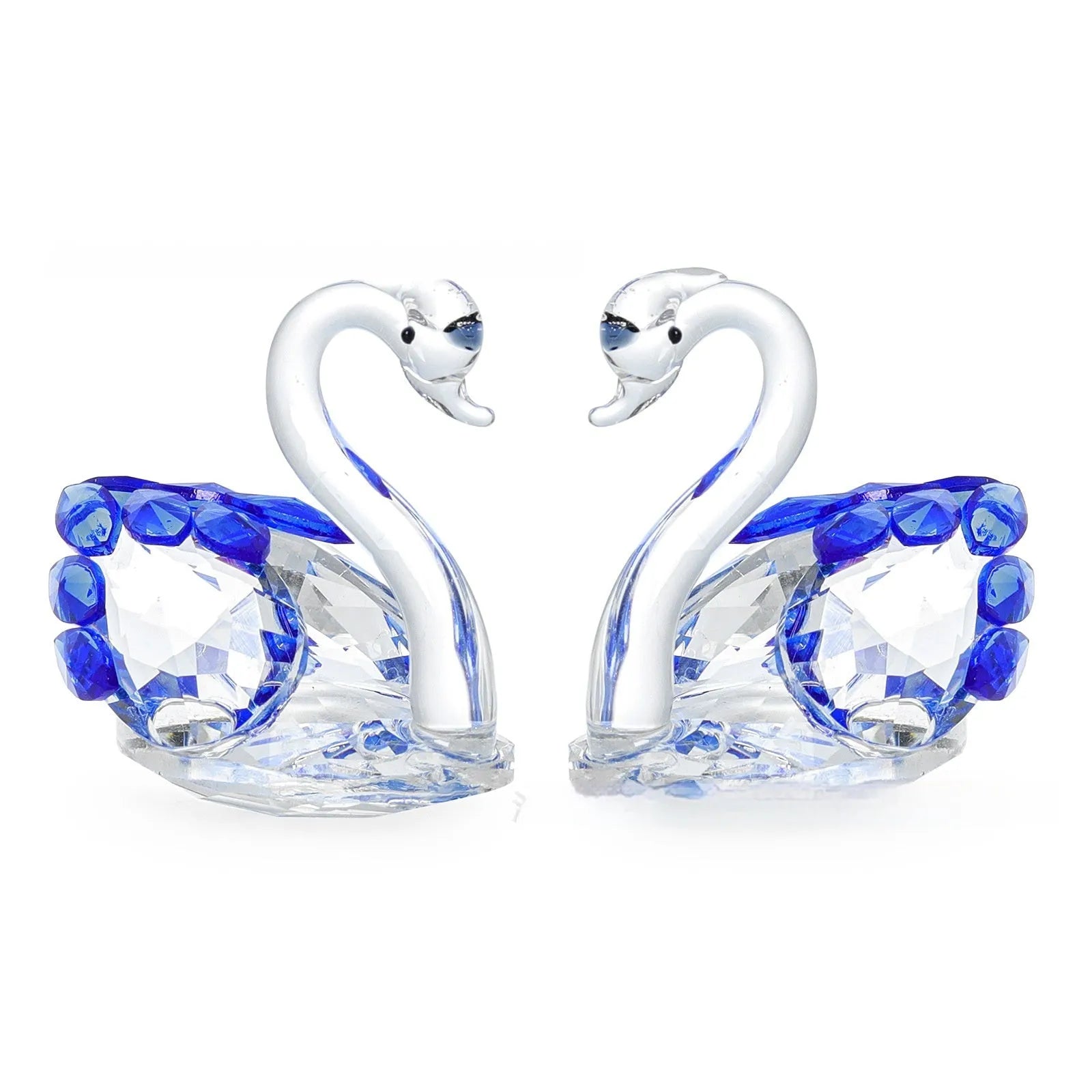 White crystal swan desktop decoration in modern simplicity style with colour options