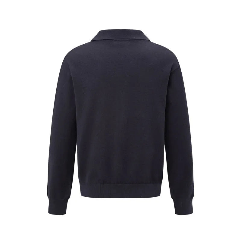 Loose fit acrylic-blend pullover sweater in beige, shown as a casual bottoming shirt.