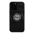 Black magnetic bracket phone case with rotating decompression for iPhone, full edge wrapping silicone design