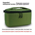 Corduroy thickened storage bag in medium size with two compartments and drop-resistant padding