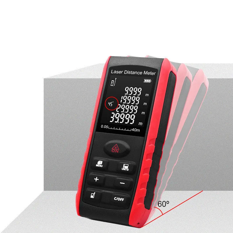 E40 M hand-held laser range finder measuring instrument with compact design