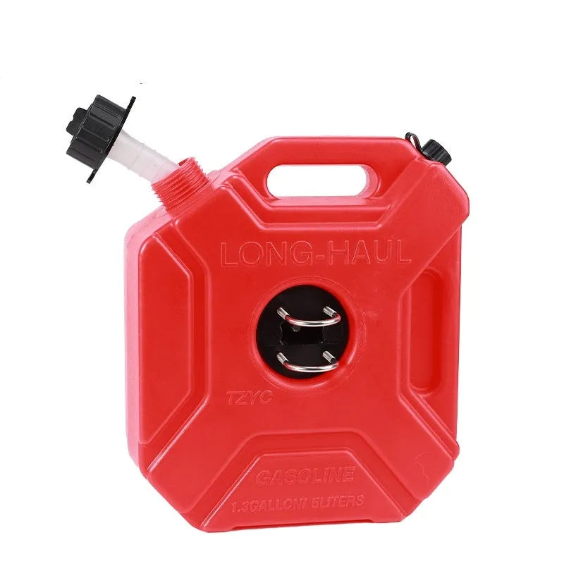 Black car motorcycle spare fuel tank 5L with lock, general purpose oil drum