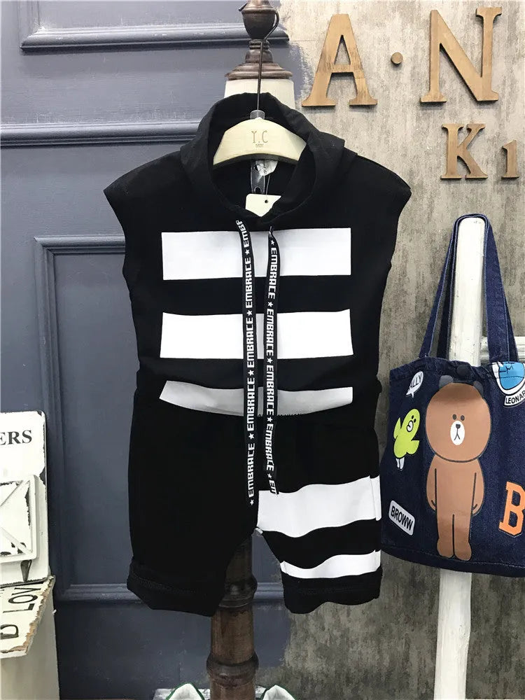 Boys cotton blend plaid shirt and shorts set with short sleeves, available in multiple colours and styles for children 90-130cm height