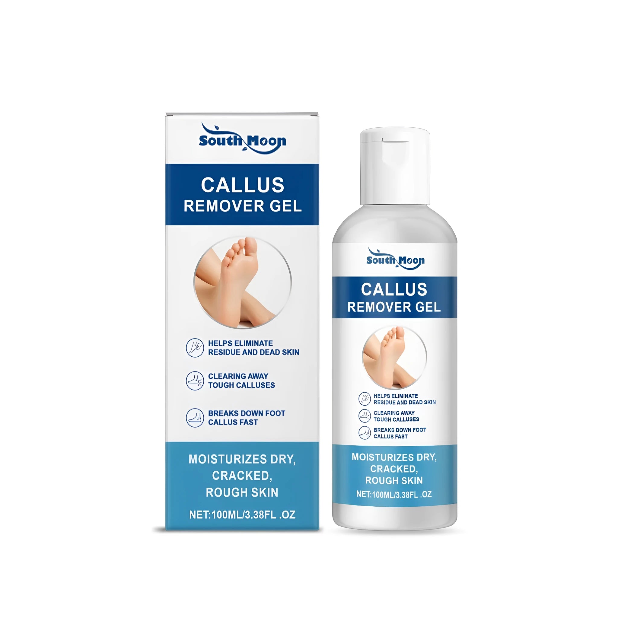 100g tube of callus remover gel with coconut oil and aloe extract for feet and hands