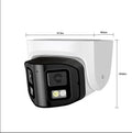 4MP dual-lens POE CCTV security camera with panoramic coverage and IP66 waterproof rating