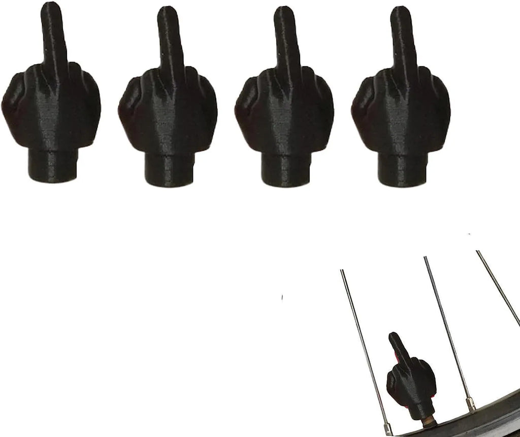Four-piece car tyre valve dust cover set with black and skin colour latex caps for tyre valve protection