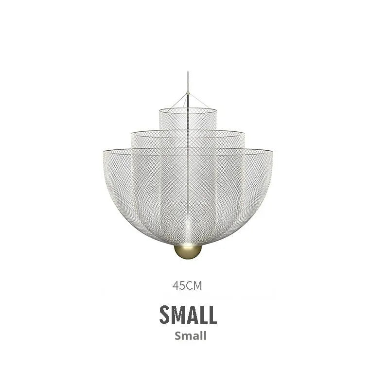 Nordic iron mesh personality shape chandelier with 450mm diameter ceiling light fixture