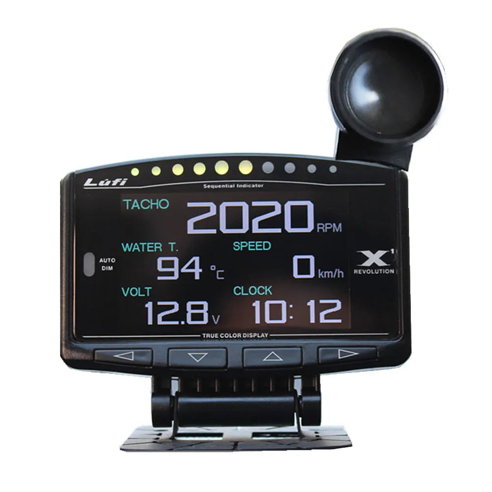 X1 automotive OBD diagnostic instrument with LED display and metal construction