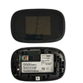 Black mifi8000 dual-core 4G portable wireless router with battery and data cable.