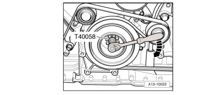 Aodi T40058 crankshaft rotating sleeve automotive timing tool component