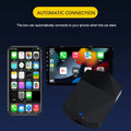 CarPlay wireless adapter M25 with 9-inch capacitive screen 1080P ABS black 65x43x12mm for Apple iPhone