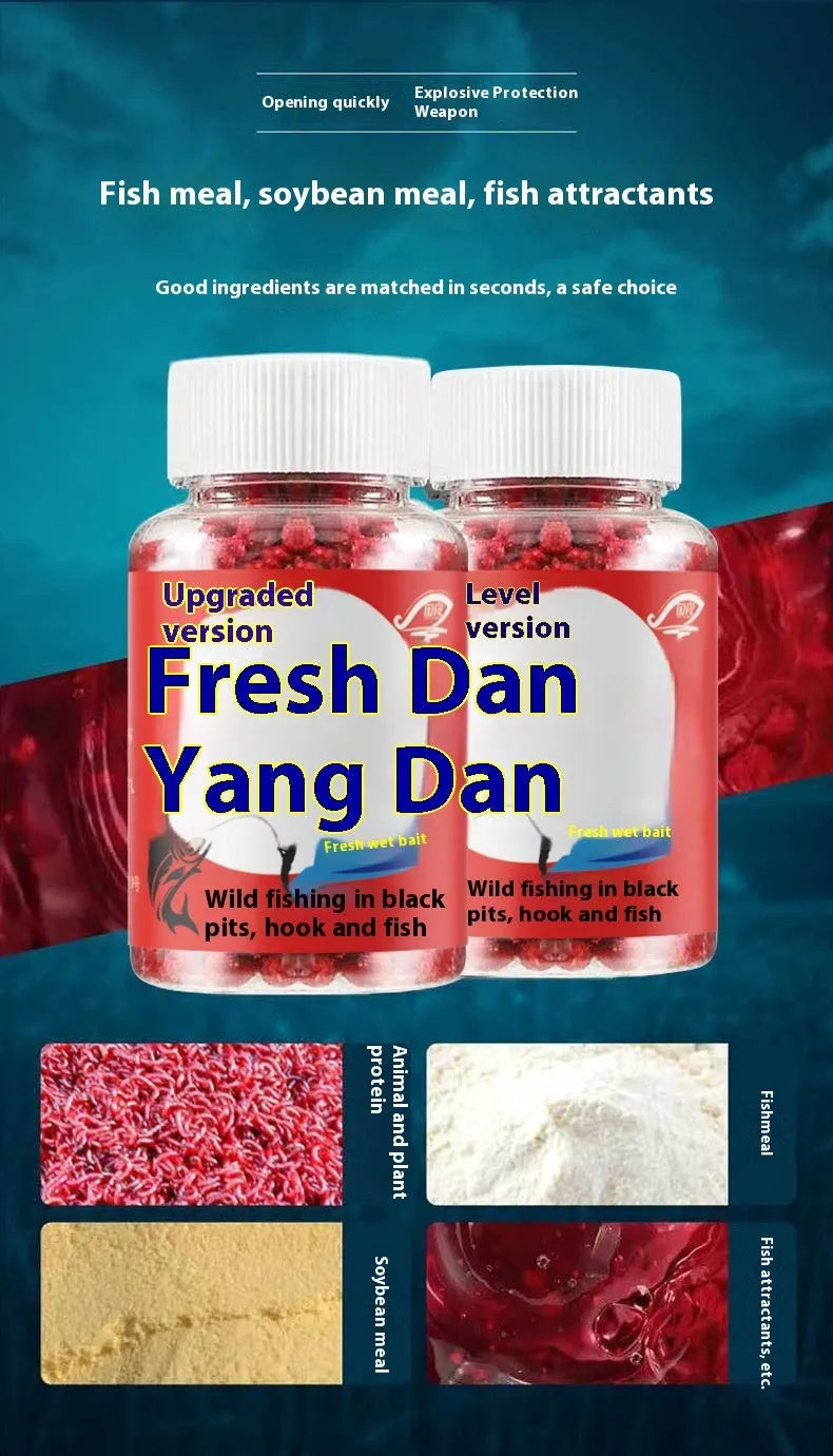Grass green crucian carp fishing bait in bottle for freshwater wild fishing