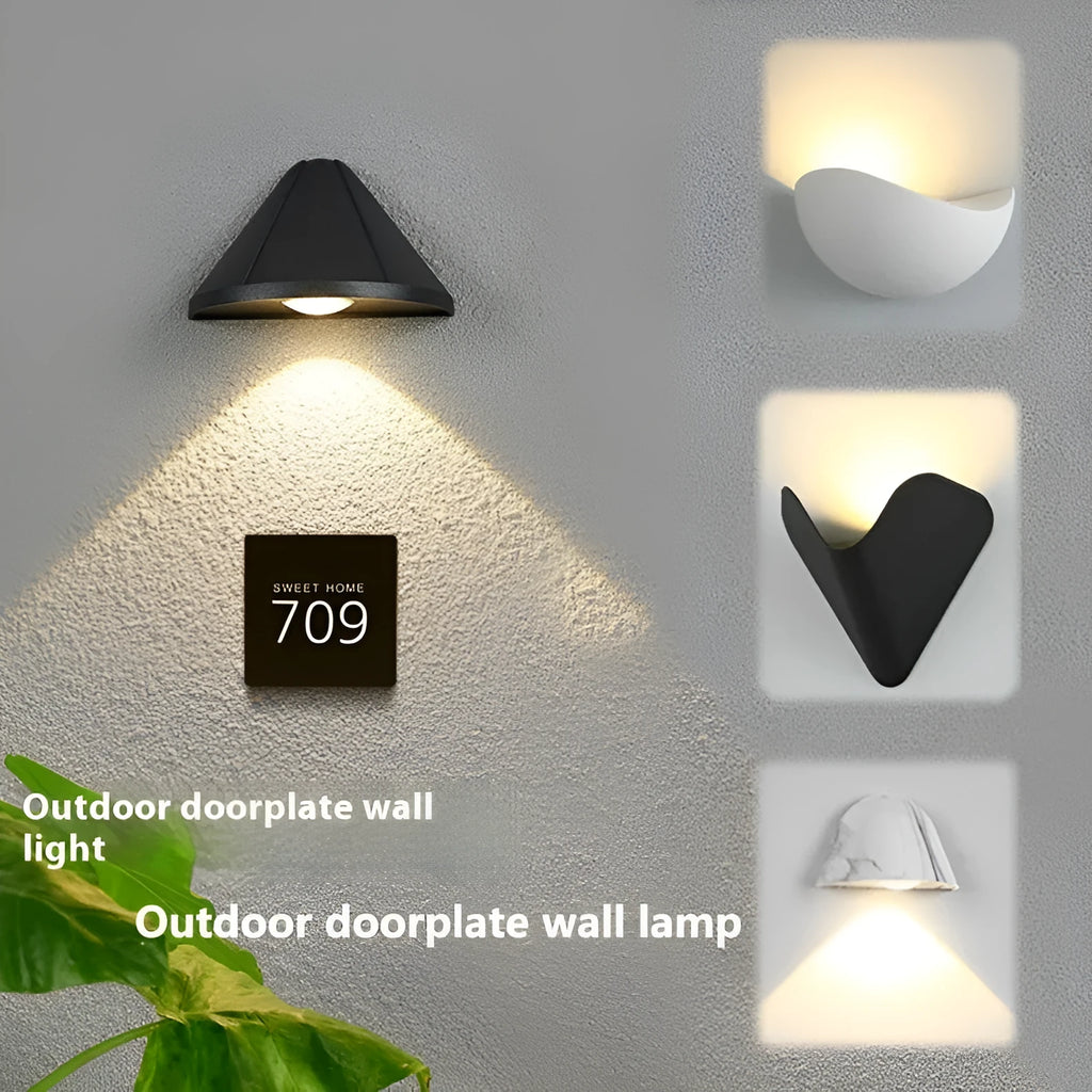 Black bird's nest design waterproof aluminium LED lamp for courtyard or bedside.