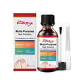 30ml nail care solution bottle with tea tree oil and white willow bark alongside included nail file
