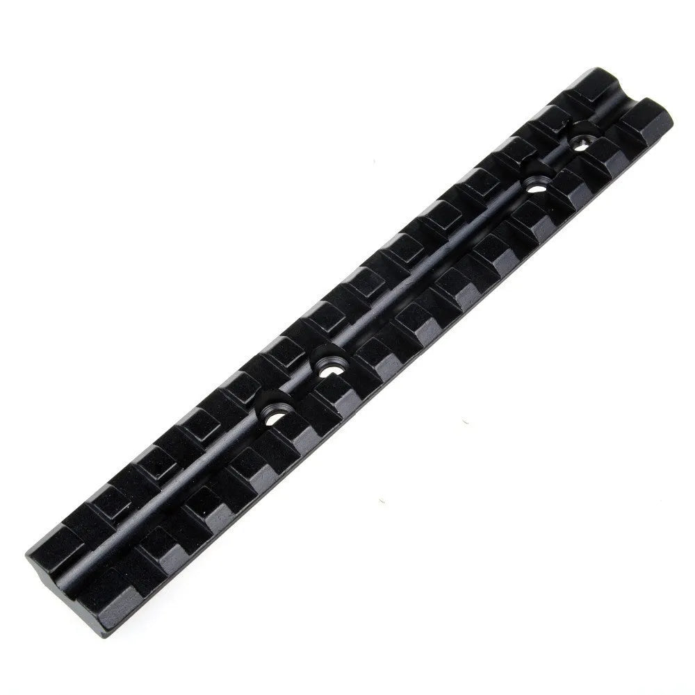 Black aluminium Weaver Picatinny shotgun scope mount 5.5-inch rail with allen key and mounting screws