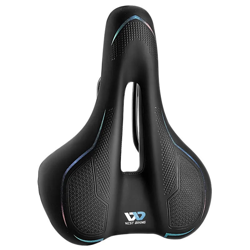 West Rider bicycle saddle cushion with high-elastic sponge and leather cover in black and colourful styles.
