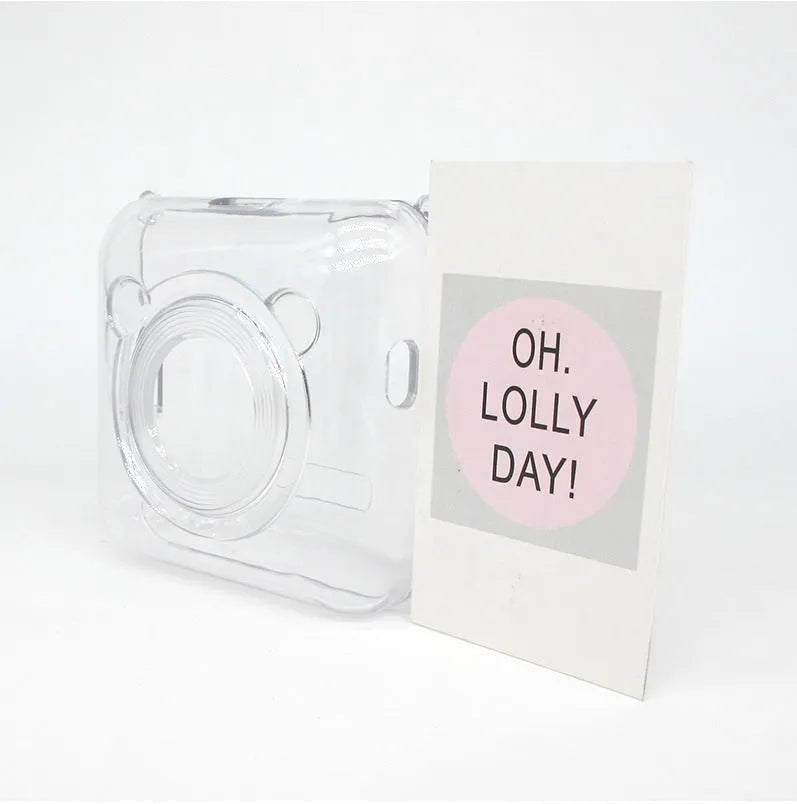 Crystal protective case for Eric Bear A6 thermal printer, PC material, simple colour design, placed on printer