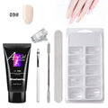 Painless crystal gel nail extension set in 30ml bottle with multiple colour options for DIY nail art