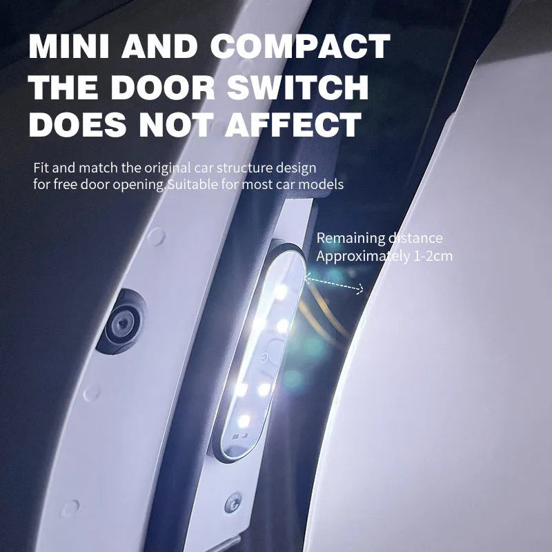 Universal car door warning light with LED anti-collision projection and ABS plastic housing