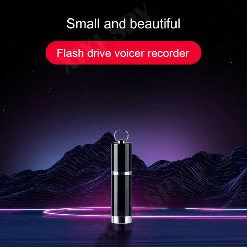 Black Amoi metal voice recorder device with headset accessories