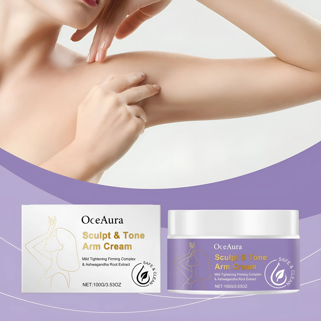 Arm shaping and firming cream tube with hyaluronic acid and inebriate extract in 100g size