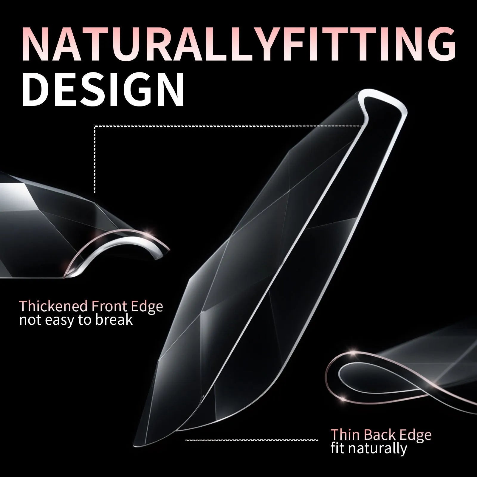 3D diamond wear long shaping artificial nail tips in twelve different colour options
