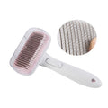 Automatic hair remover fine needle comb for dog and cat grooming in blue colour with ABS plastic body