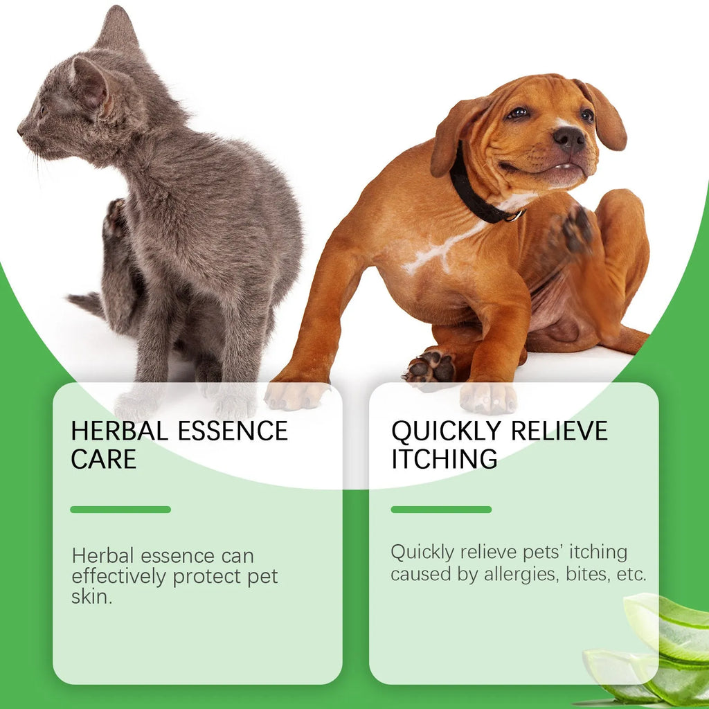 60g tube of pet itch relieving cream for cats with natural extracts